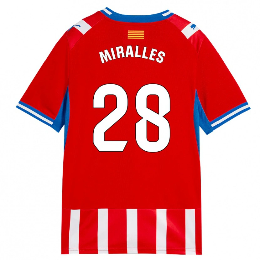 Danxen Uomo Maglia Diego Miralles #28 Rosso Bianco Azzurro Kit Gara Home 2026/27 Maglietta