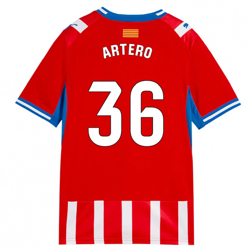 Danxen Uomo Maglia Ricard Artero #36 Rosso Bianco Azzurro Kit Gara Home 2026/27 Maglietta