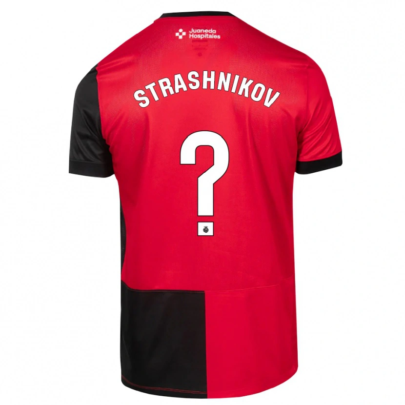 Danxen Uomo Maglia Nikolay Strashnikov #0 Nero Rosso Bianco Kit Gara Home 2026/27 Maglietta