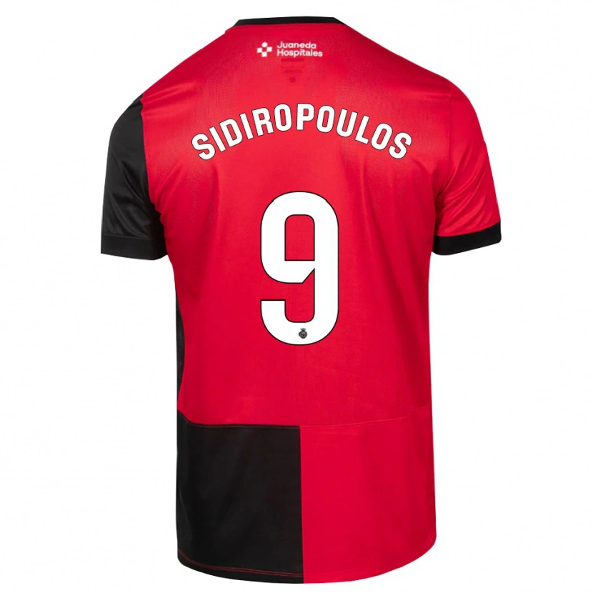 Danxen Uomo Maglia Anastasios Sidiropoulos #9 Nero Rosso Bianco Kit Gara Home 2026/27 Maglietta