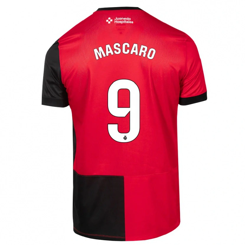Danxen Uomo Maglia Pau Mascaró #9 Nero Rosso Bianco Kit Gara Home 2026/27 Maglietta