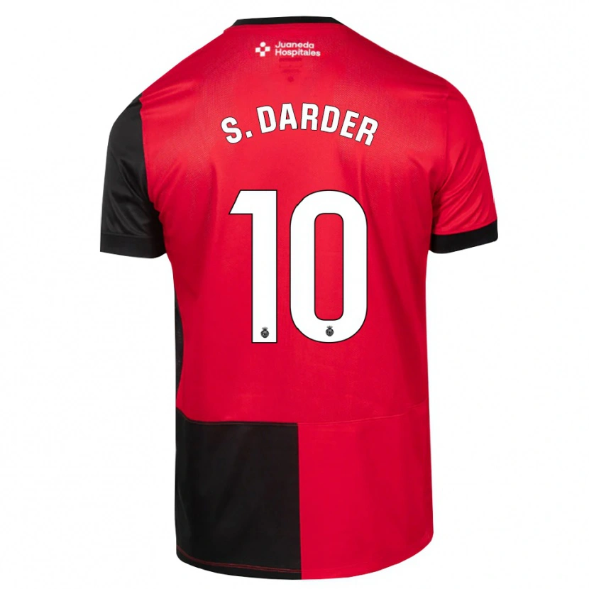 Danxen Uomo Maglia Sergi Darder #10 Nero Rosso Bianco Kit Gara Home 2026/27 Maglietta