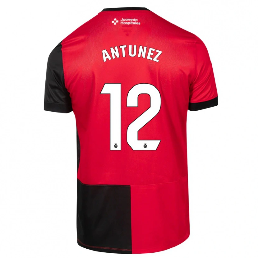 Danxen Uomo Maglia Yahir Antúnez #12 Nero Rosso Bianco Kit Gara Home 2026/27 Maglietta