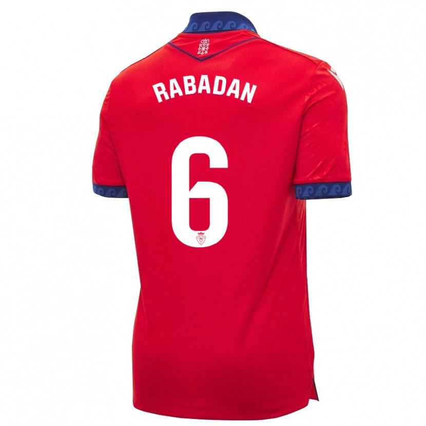 Danxen Uomo Maglia David Rabadán #6 Rosso Navy Bianco Kit Gara Home 2026/27 Maglietta