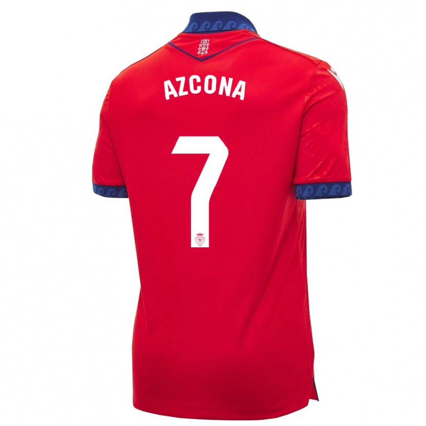 Danxen Uomo Maglia Rubén Azcona #7 Rosso Navy Bianco Kit Gara Home 2026/27 Maglietta