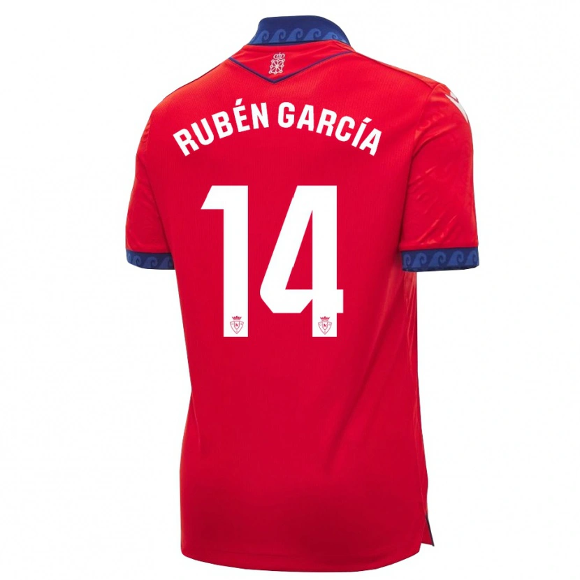 Danxen Uomo Maglia Rubén García #14 Rosso Navy Bianco Kit Gara Home 2026/27 Maglietta