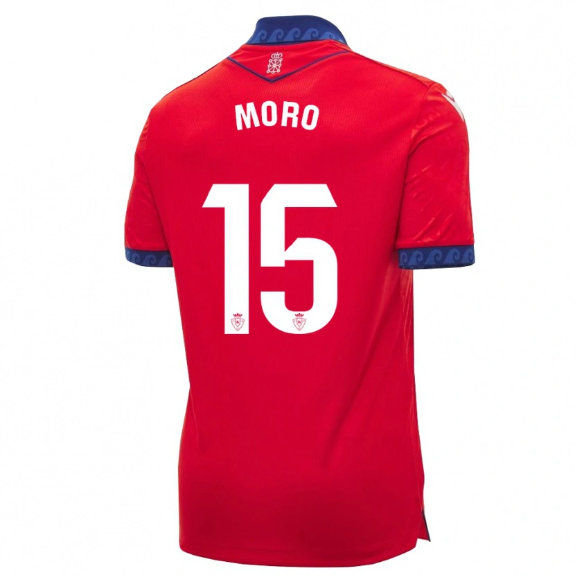 Danxen Uomo Maglia Raúl Moro #15 Rosso Navy Bianco Kit Gara Home 2026/27 Maglietta