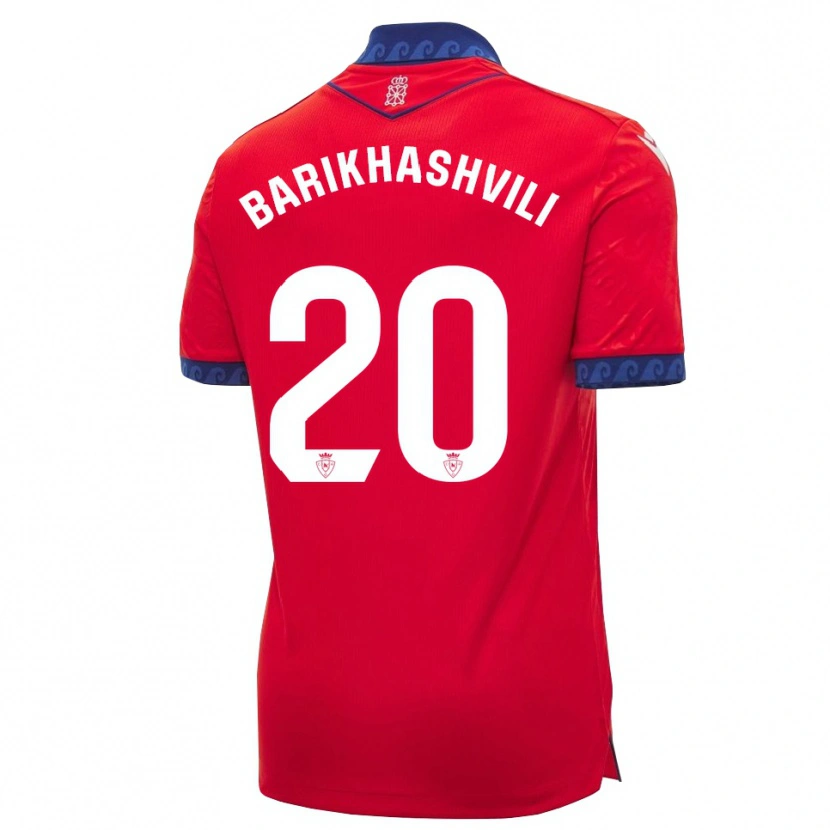 Danxen Uomo Maglia Nika Barikhashvili #20 Rosso Navy Bianco Kit Gara Home 2026/27 Maglietta