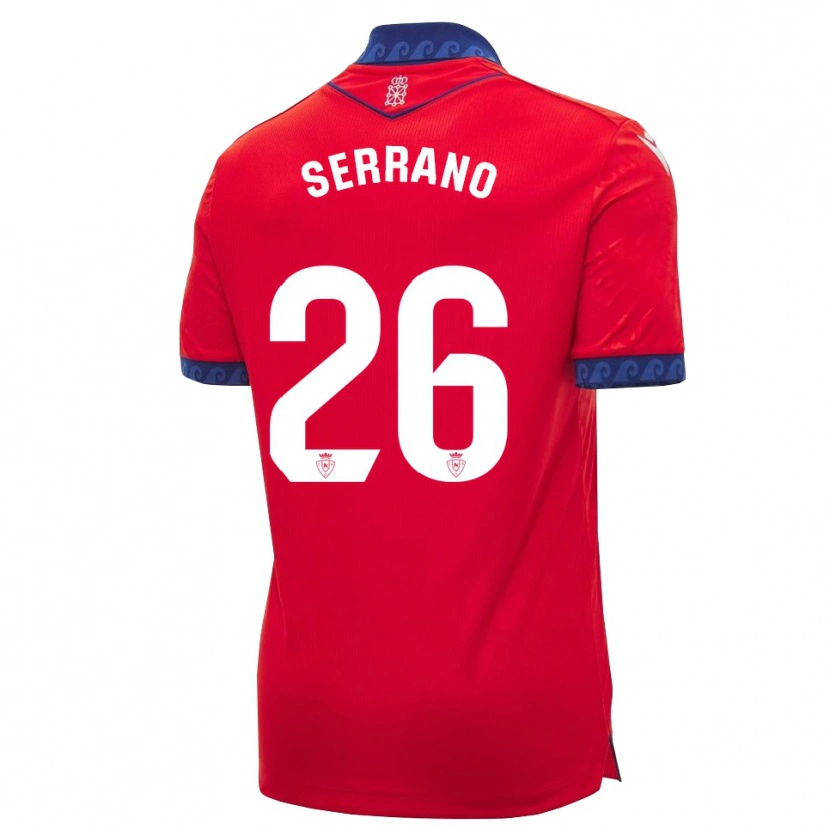 Danxen Uomo Maglia Mikel Serrano #26 Rosso Navy Bianco Kit Gara Home 2026/27 Maglietta