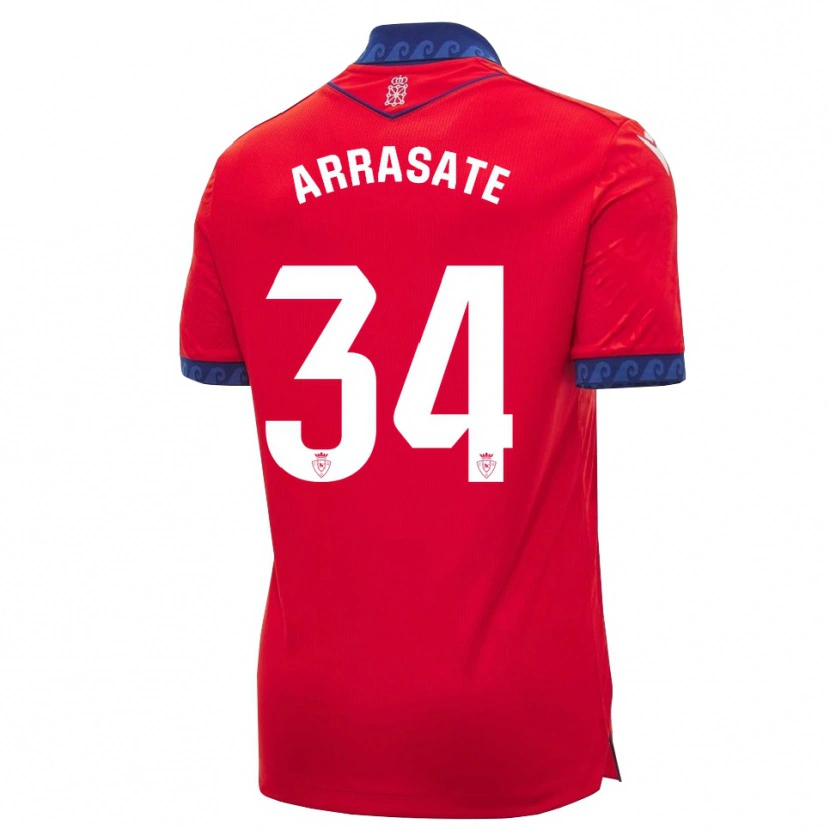 Danxen Uomo Maglia Ibai Arrasate #34 Rosso Navy Bianco Kit Gara Home 2026/27 Maglietta