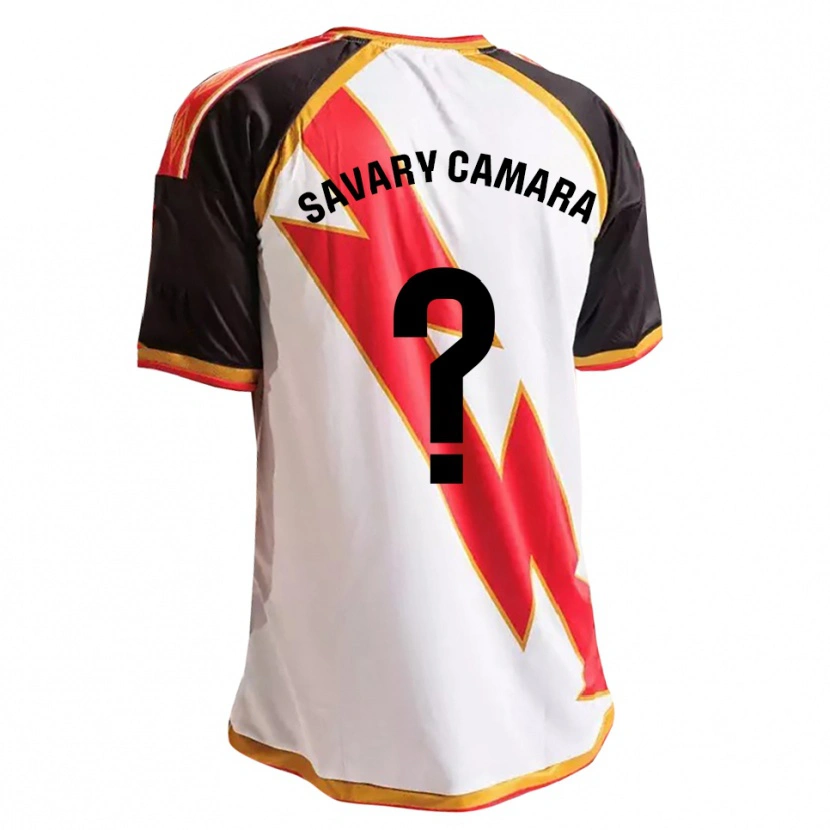 Danxen Uomo Maglia Isaac Savary Camara #0 Nero Rosso Bianco Oro Kit Gara Home 2026/27 Maglietta
