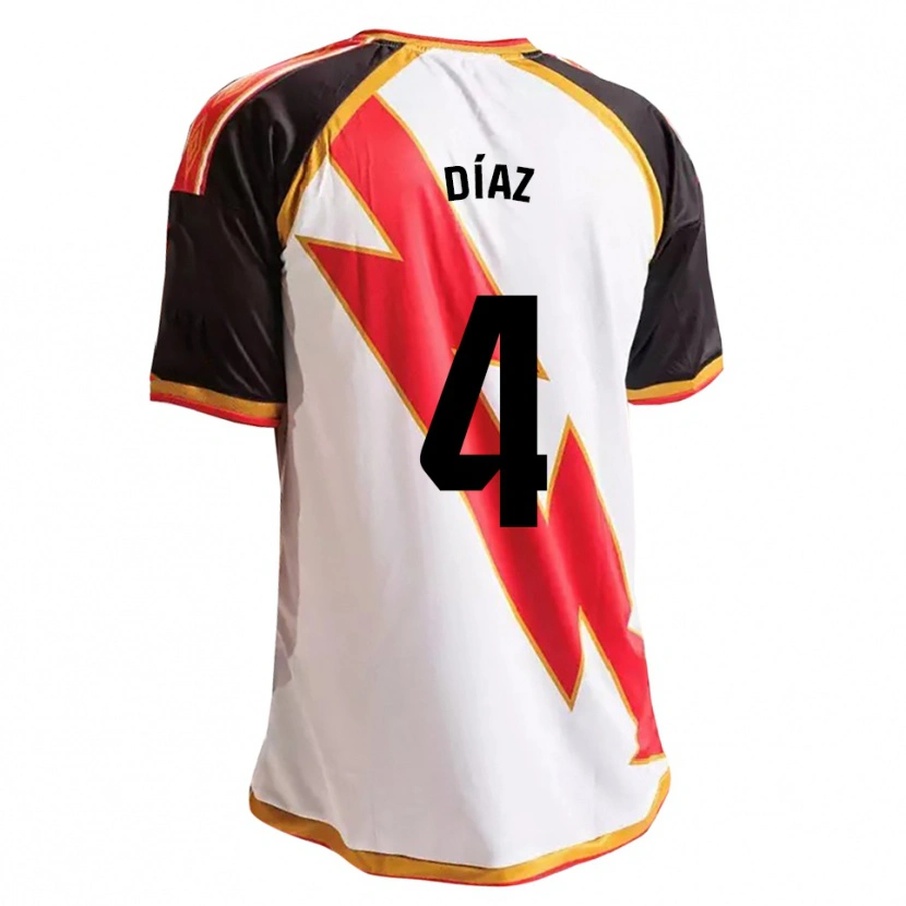 Danxen Uomo Maglia Pedro Díaz #4 Nero Rosso Bianco Oro Kit Gara Home 2026/27 Maglietta