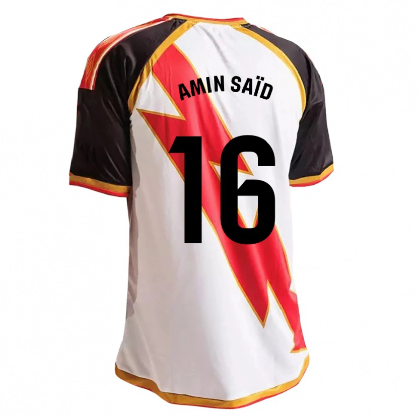Danxen Uomo Maglia El Amin Saïd #16 Nero Rosso Bianco Oro Kit Gara Home 2026/27 Maglietta