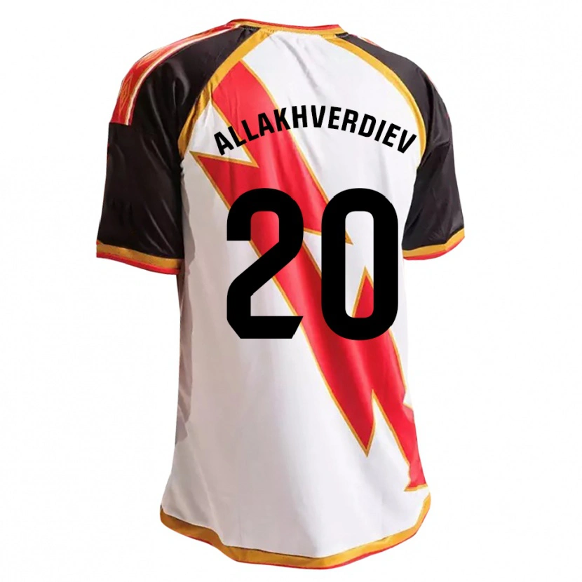 Danxen Uomo Maglia Raul Allakhverdiev #20 Nero Rosso Bianco Oro Kit Gara Home 2026/27 Maglietta