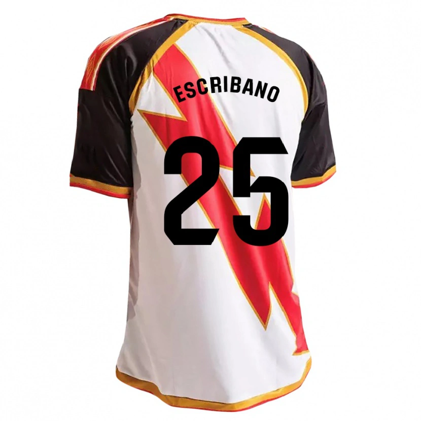 Danxen Uomo Maglia Francisco Escribano #25 Nero Rosso Bianco Oro Kit Gara Home 2026/27 Maglietta