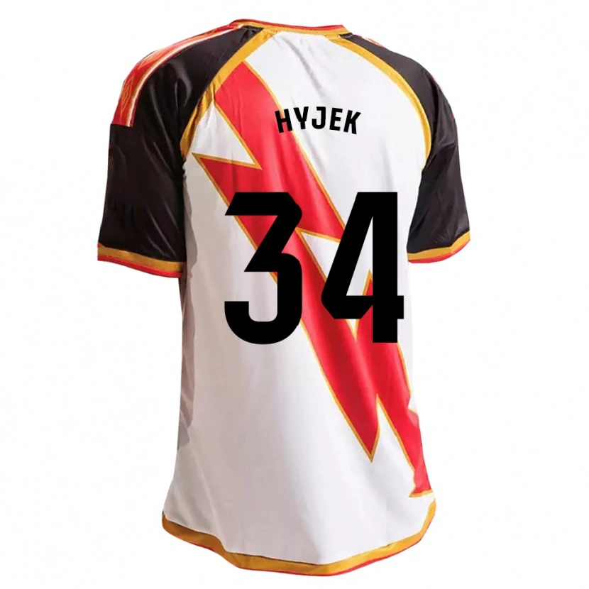 Danxen Uomo Maglia David Hyjek #34 Nero Rosso Bianco Oro Kit Gara Home 2026/27 Maglietta