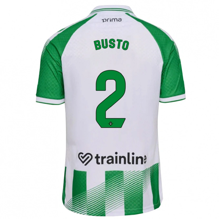 Danxen Uomo Maglia Pablo Busto #2 Verde Chiaro Nero Bianco Kit Gara Home 2026/27 Maglietta