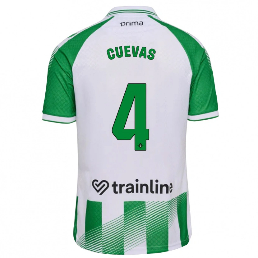 Danxen Uomo Maglia Miguel Cuevas #4 Verde Chiaro Nero Bianco Kit Gara Home 2026/27 Maglietta