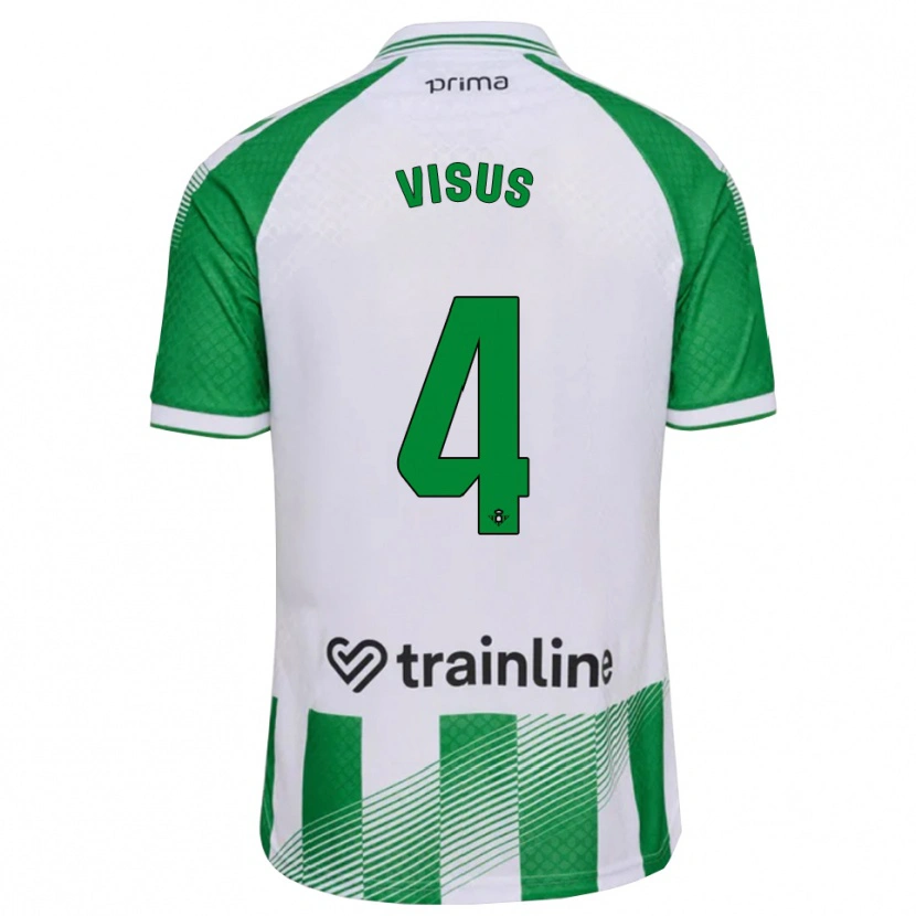 Danxen Uomo Maglia Ricardo Visus #4 Verde Chiaro Nero Bianco Kit Gara Home 2026/27 Maglietta