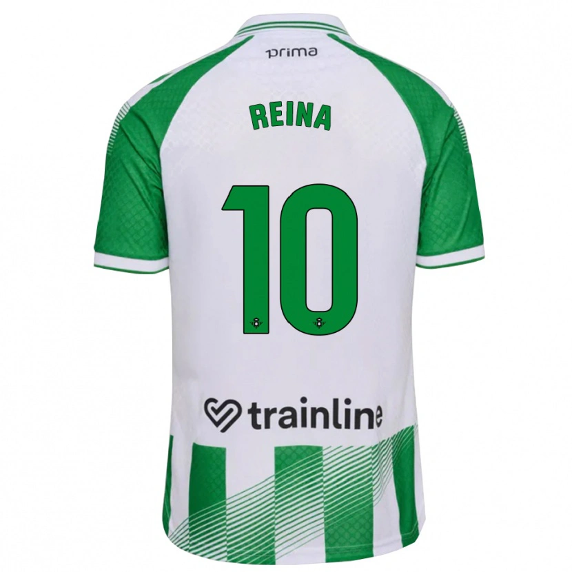Danxen Uomo Maglia Carlos Reina #10 Verde Chiaro Nero Bianco Kit Gara Home 2026/27 Maglietta