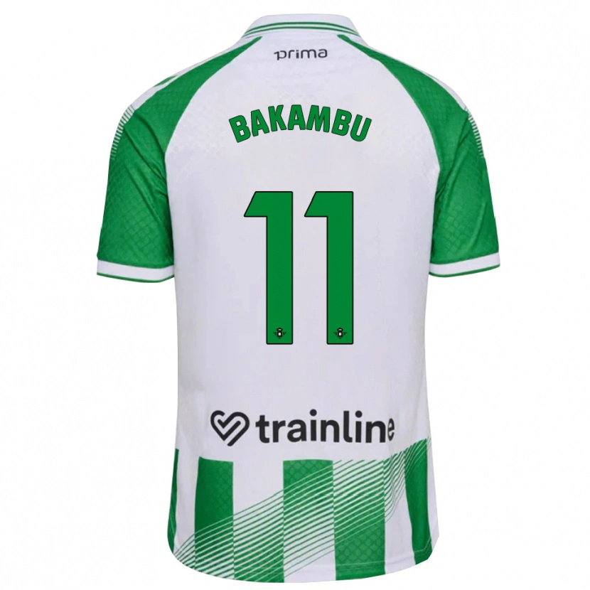 Danxen Uomo Maglia Cedric Bakambu #11 Verde Chiaro Nero Bianco Kit Gara Home 2026/27 Maglietta