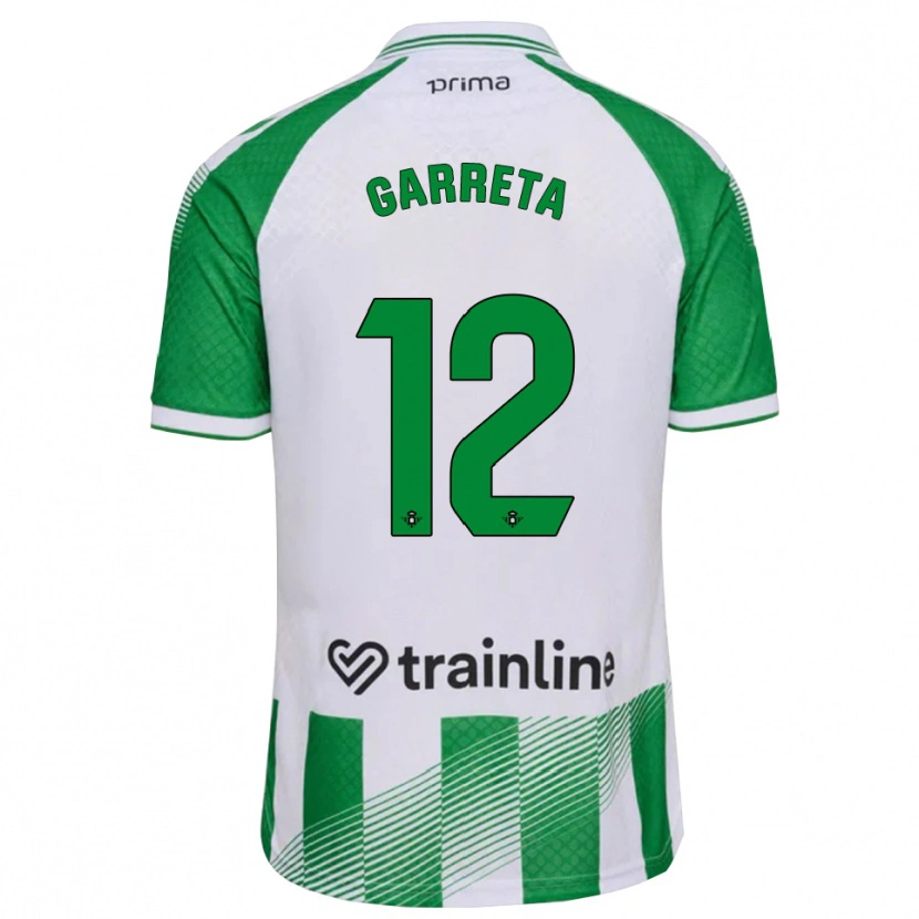 Danxen Uomo Maglia Félix Garreta #12 Verde Chiaro Nero Bianco Kit Gara Home 2026/27 Maglietta