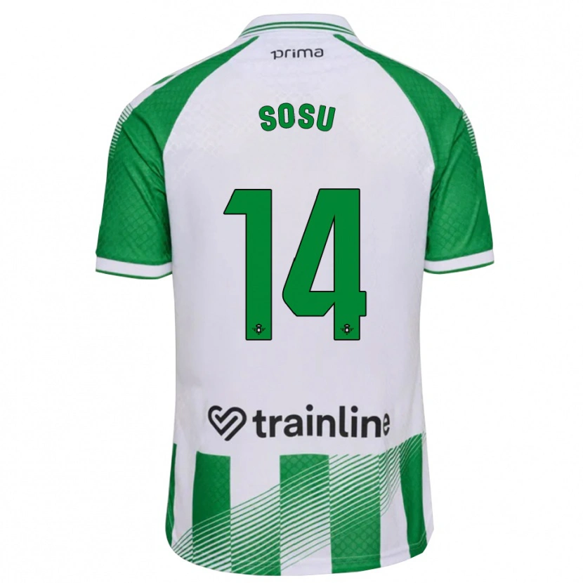 Danxen Uomo Maglia Kwame Sosu #14 Verde Chiaro Nero Bianco Kit Gara Home 2026/27 Maglietta