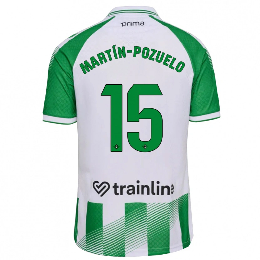 Danxen Uomo Maglia Esther Martín-Pozuelo #15 Verde Chiaro Nero Bianco Kit Gara Home 2026/27 Maglietta