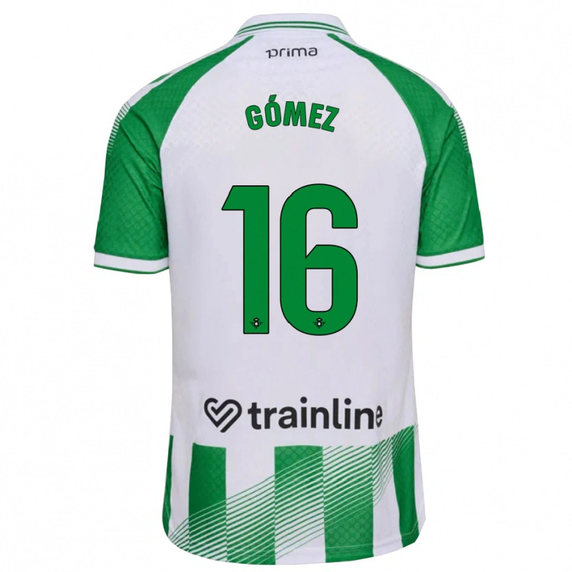 Danxen Uomo Maglia Valentín Gómez #16 Verde Chiaro Nero Bianco Kit Gara Home 2026/27 Maglietta
