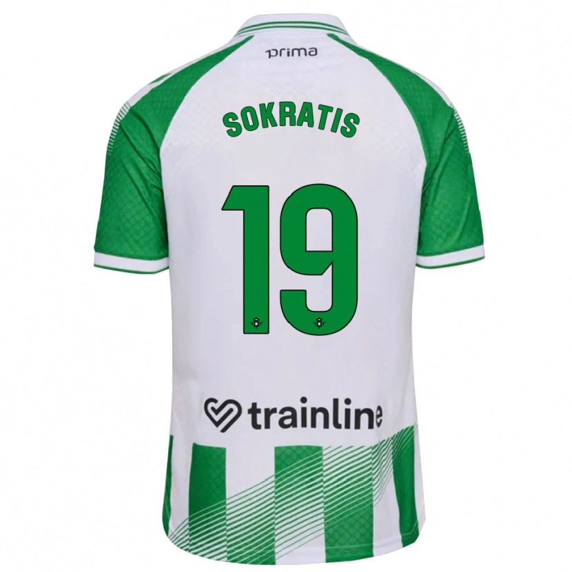 Danxen Uomo Maglia Sokratis Papastathopoulos #19 Verde Chiaro Nero Bianco Kit Gara Home 2026/27 Maglietta