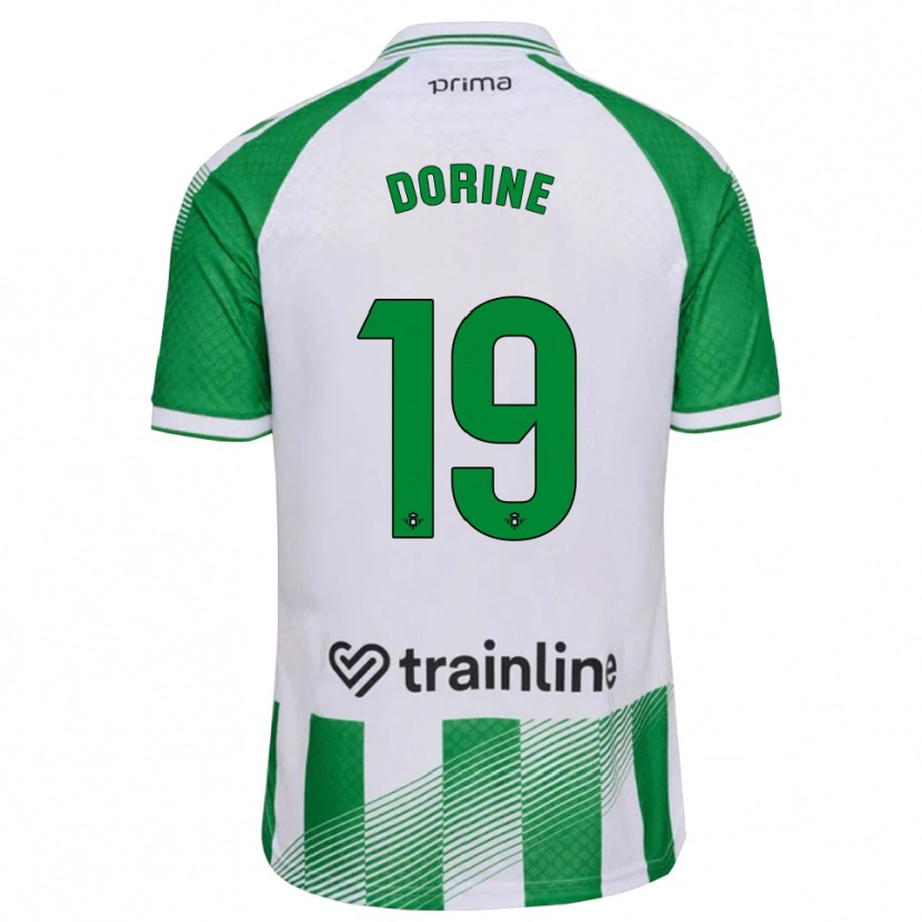 Danxen Uomo Maglia Dorine Nina Chuigoue #19 Verde Chiaro Nero Bianco Kit Gara Home 2026/27 Maglietta