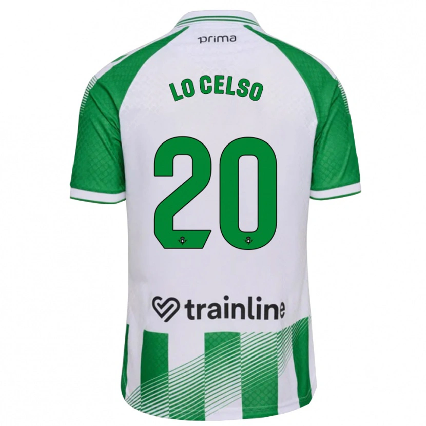 Danxen Uomo Maglia Giovani Lo Celso #20 Verde Chiaro Nero Bianco Kit Gara Home 2026/27 Maglietta