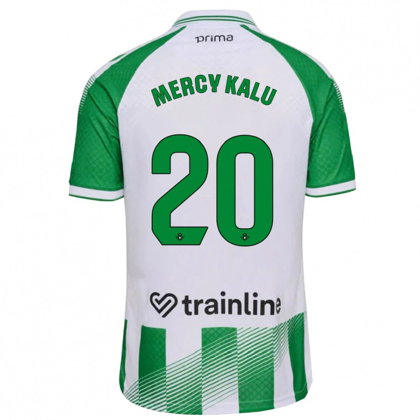 Danxen Uomo Maglia Chinyere Mercy Kalu #20 Verde Chiaro Nero Bianco Kit Gara Home 2026/27 Maglietta