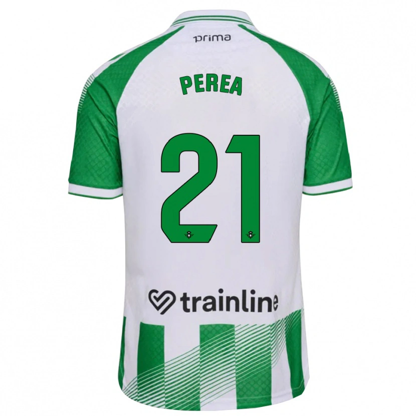 Danxen Uomo Maglia Paula Perea #21 Verde Chiaro Nero Bianco Kit Gara Home 2026/27 Maglietta