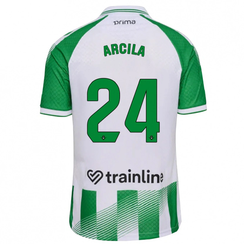 Danxen Uomo Maglia Jhon Arcila #24 Verde Chiaro Nero Bianco Kit Gara Home 2026/27 Maglietta