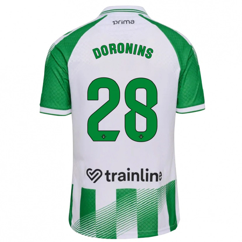 Danxen Uomo Maglia Nikita Doronins #28 Verde Chiaro Nero Bianco Kit Gara Home 2026/27 Maglietta