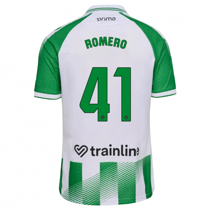 Danxen Uomo Maglia José Romero #41 Verde Chiaro Nero Bianco Kit Gara Home 2026/27 Maglietta