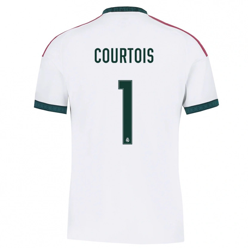 Danxen Uomo Maglia Thibaut Courtois #1 Verde Scuro Bianco Rosso Kit Gara Home 2026/27 Maglietta