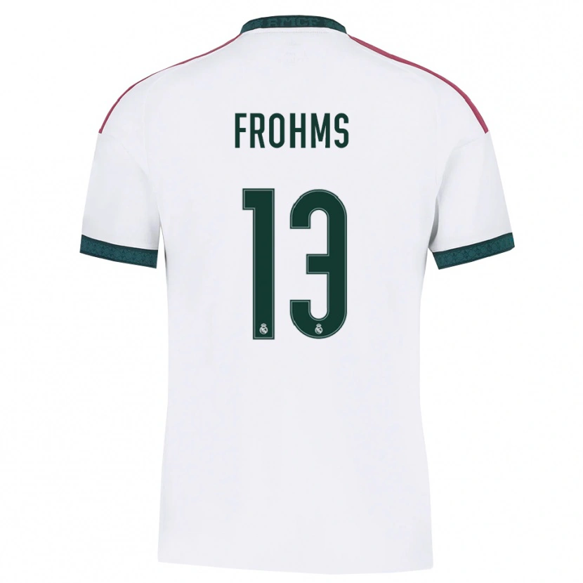 Danxen Uomo Maglia Merle Frohms #13 Verde Scuro Bianco Rosso Kit Gara Home 2026/27 Maglietta