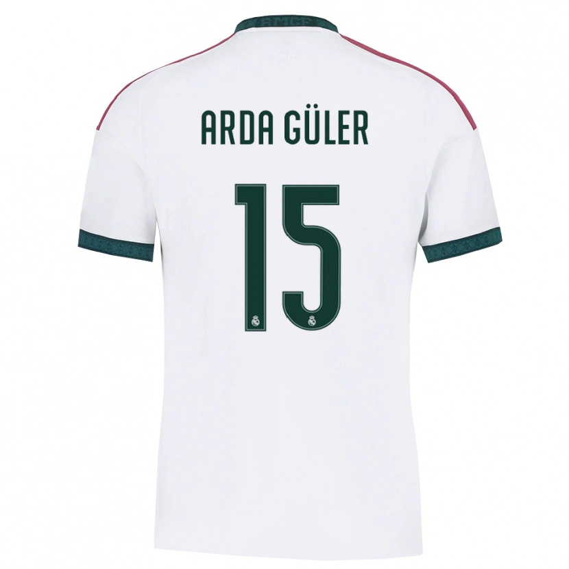 Danxen Uomo Maglia Arda Güler #15 Verde Scuro Bianco Rosso Kit Gara Home 2026/27 Maglietta