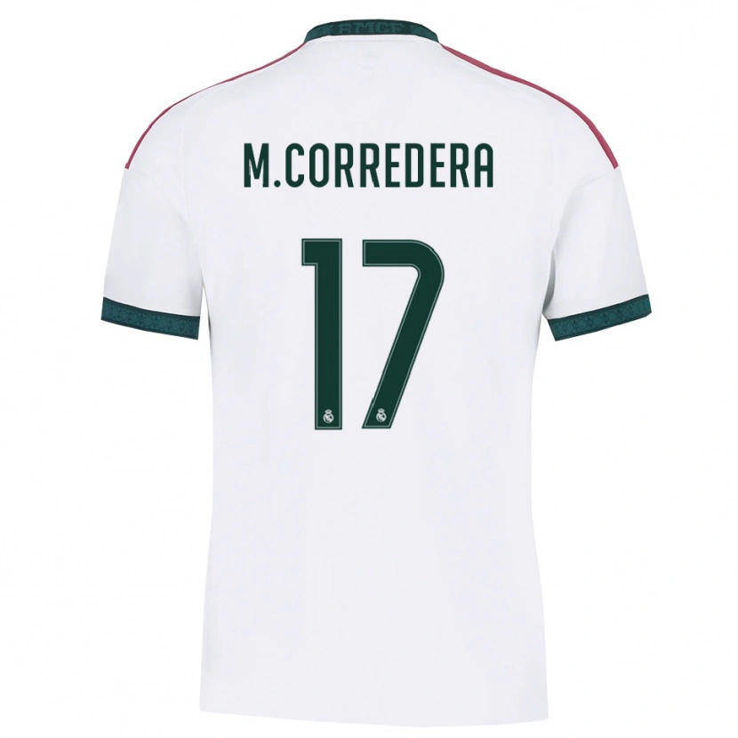 Danxen Uomo Maglia Marta Corredera #17 Verde Scuro Bianco Rosso Kit Gara Home 2026/27 Maglietta