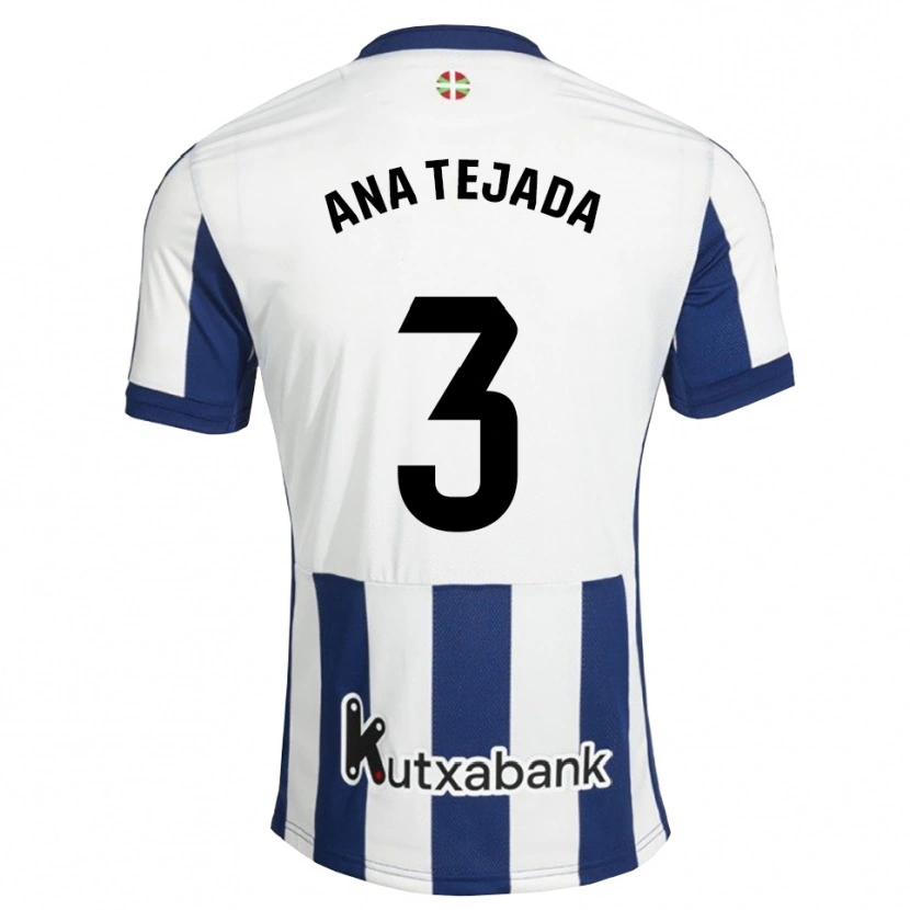 Danxen Uomo Maglia Ana Tejada Jiménez #3 Navy Bianco Goldenrod Kit Gara Home 2026/27 Maglietta