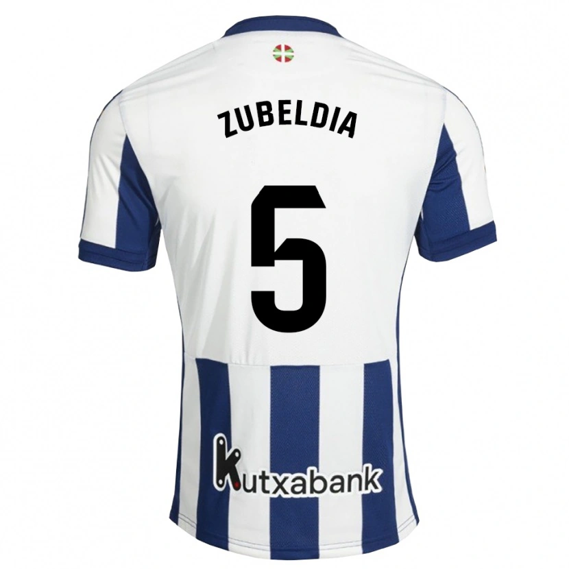 Danxen Uomo Maglia Igor Zubeldia #5 Navy Bianco Goldenrod Kit Gara Home 2026/27 Maglietta