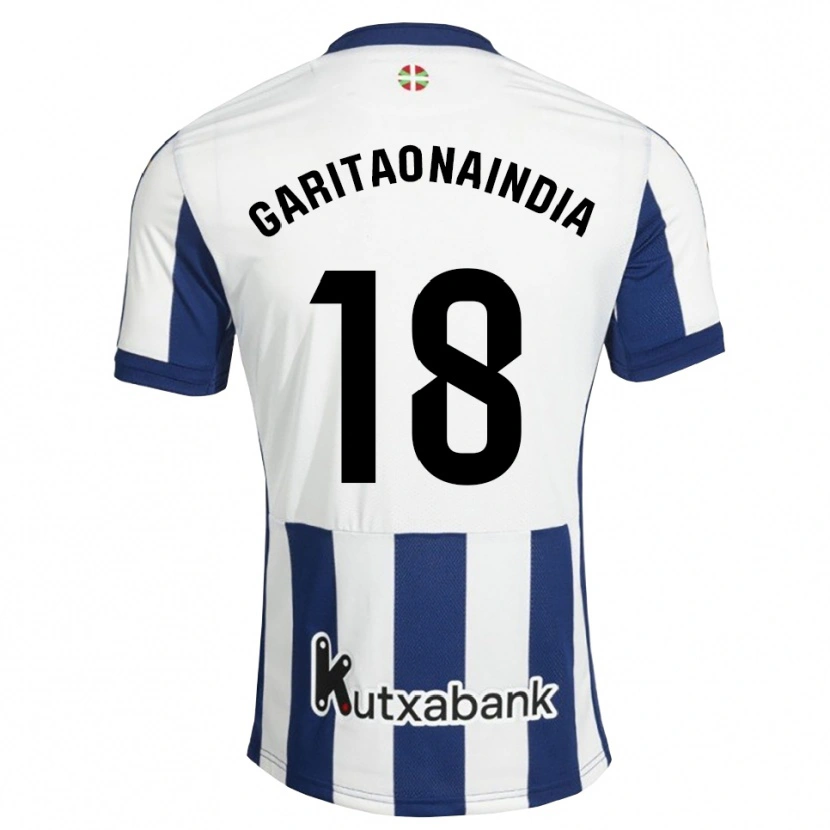 Danxen Uomo Maglia Hodei Garitaonaindia #18 Navy Bianco Goldenrod Kit Gara Home 2026/27 Maglietta