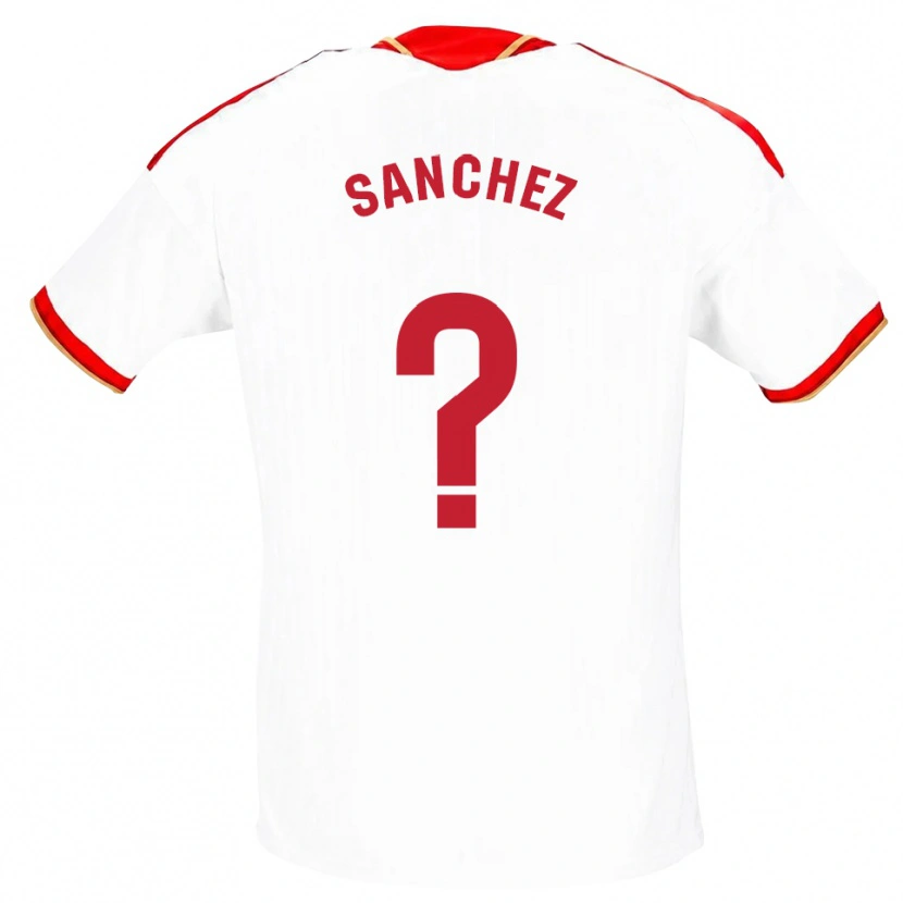 Danxen Uomo Maglia Carlos Sanchez #0 Bianco Rosso Kit Gara Home 2026/27 Maglietta