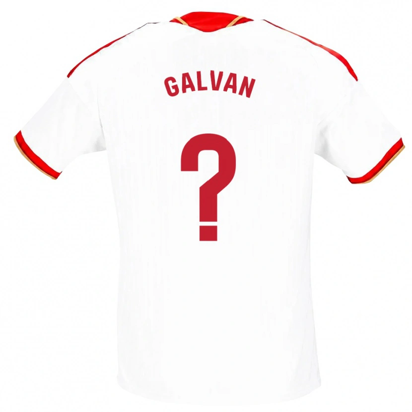 Danxen Uomo Maglia Arnaudis Galván #0 Bianco Rosso Kit Gara Home 2026/27 Maglietta
