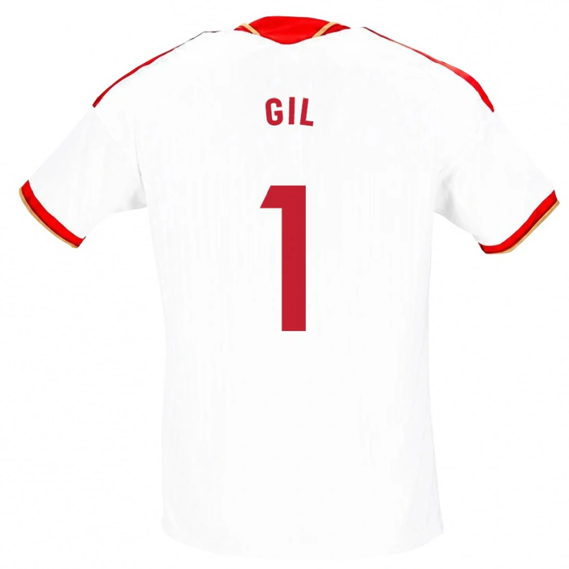 Danxen Uomo Maglia David Gil #1 Bianco Rosso Kit Gara Home 2026/27 Maglietta