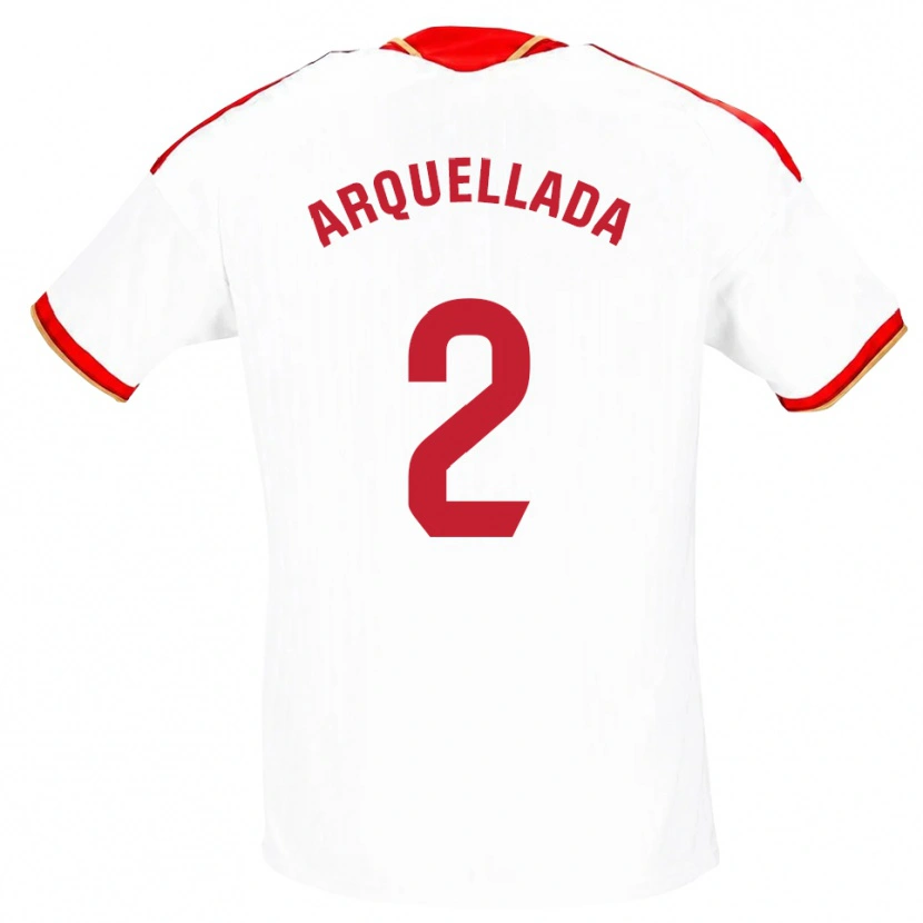 Danxen Uomo Maglia Álvaro Arquellada #2 Bianco Rosso Kit Gara Home 2026/27 Maglietta
