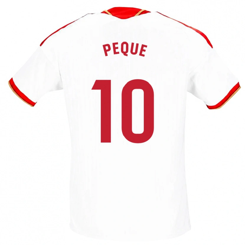 Danxen Uomo Maglia Peque Fernández #10 Bianco Rosso Kit Gara Home 2026/27 Maglietta