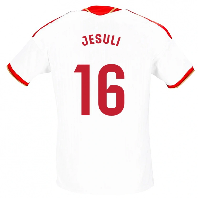Danxen Uomo Maglia Jesuli #16 Bianco Rosso Kit Gara Home 2026/27 Maglietta
